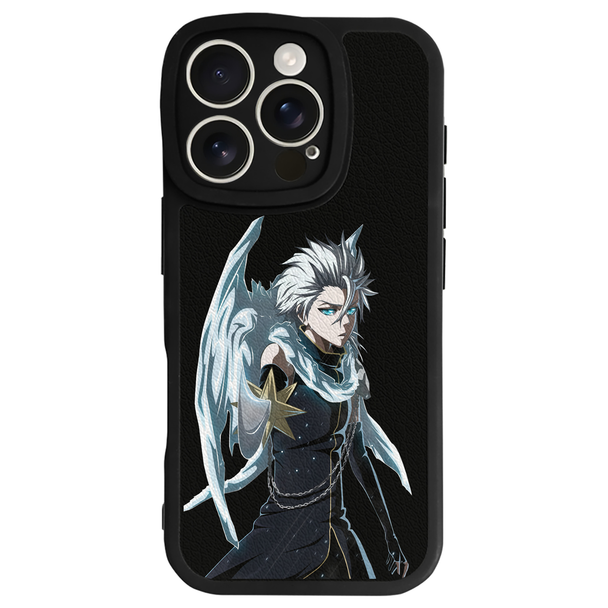 （画像用） ブリーチ 日番谷冬獅郎（ひつがや とうしろう） BLEACH Hitsugaya Toushirou 【iPhone 16シリーズ対応】シリコンスマホケース（レザー調） 材質：シリコン
